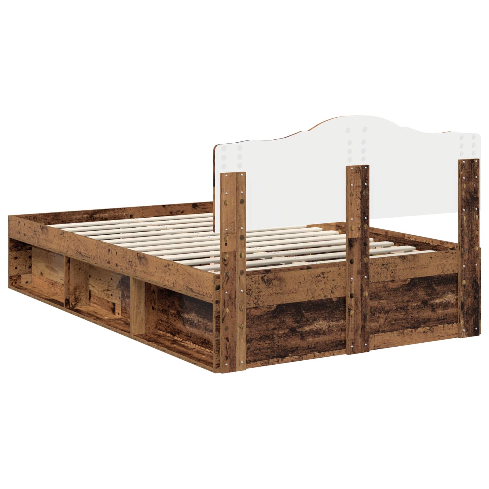 Bettrahmen Altholz 135 x 190 cm Massives Kiefernholz