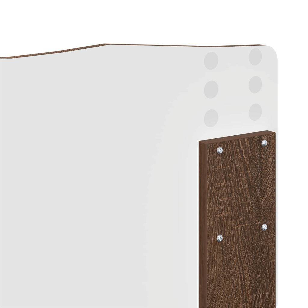 Bettrahmen Braun Eichen-Optik 120 x 190 cm Massives Kiefernholz