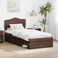 Bettrahmen Braun Eichen-Optik 90 x 200 cm Massives Kiefernholz