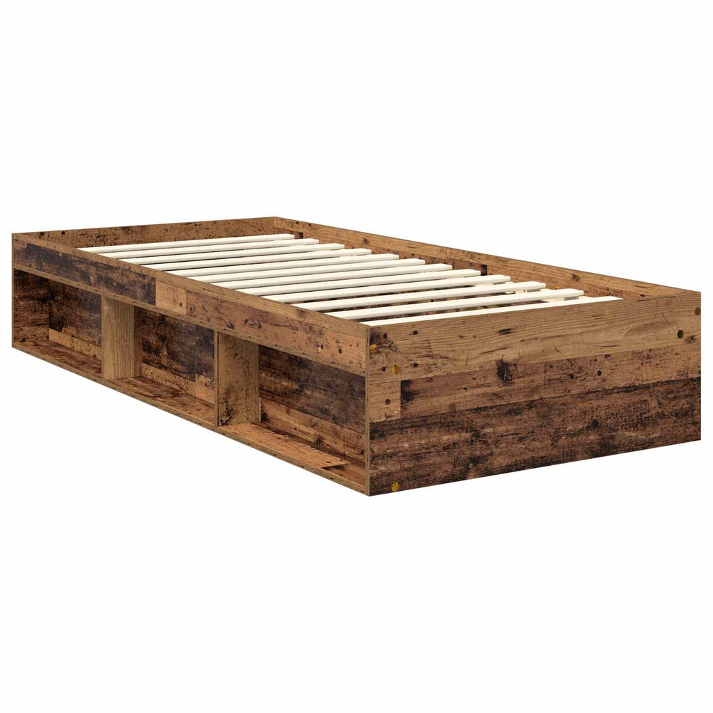 Bettrahmen Altholz 90 x 200 cm Massives Kiefernholz