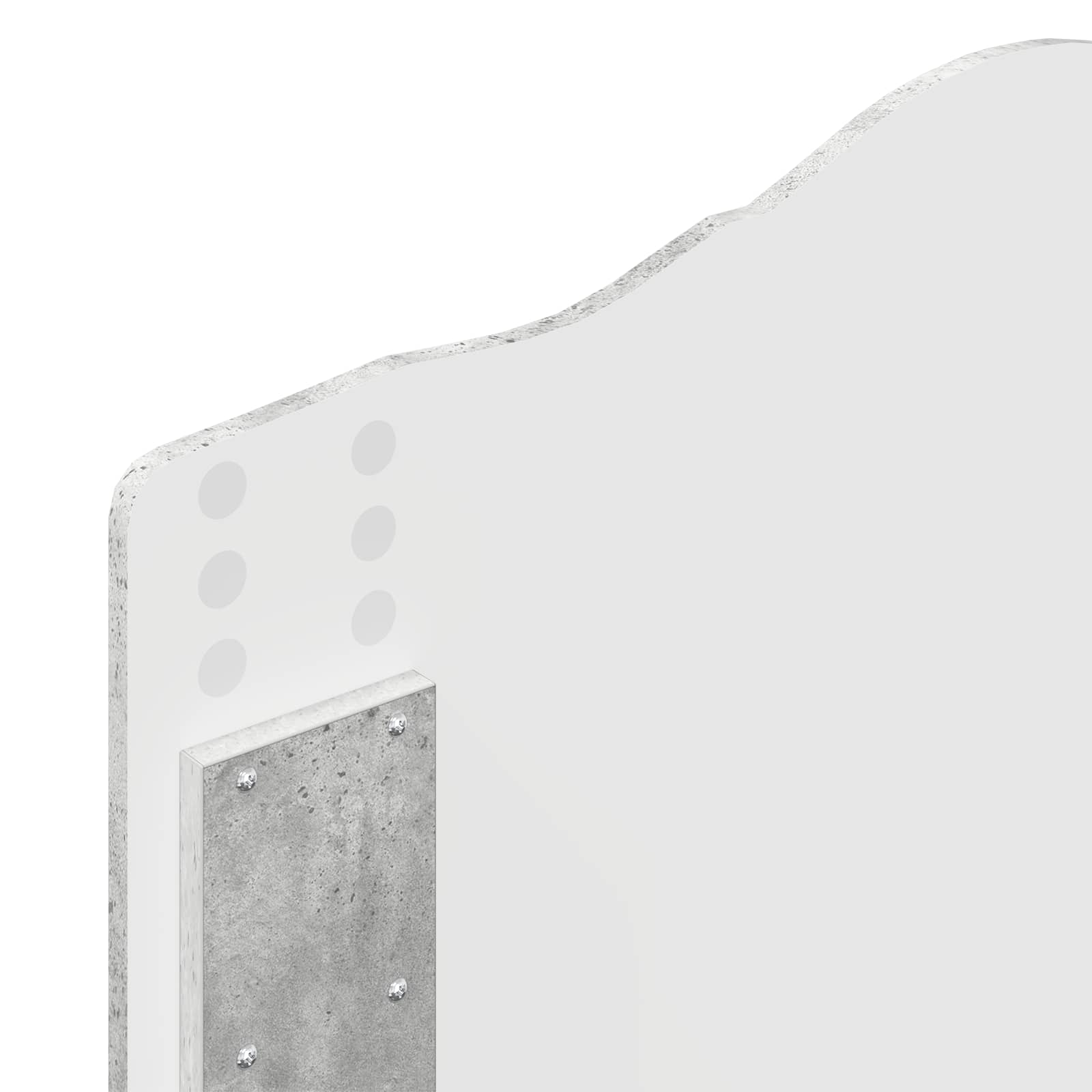 Bettrahmen Beton Grau 75 x 190 cm Massives Kiefernholz