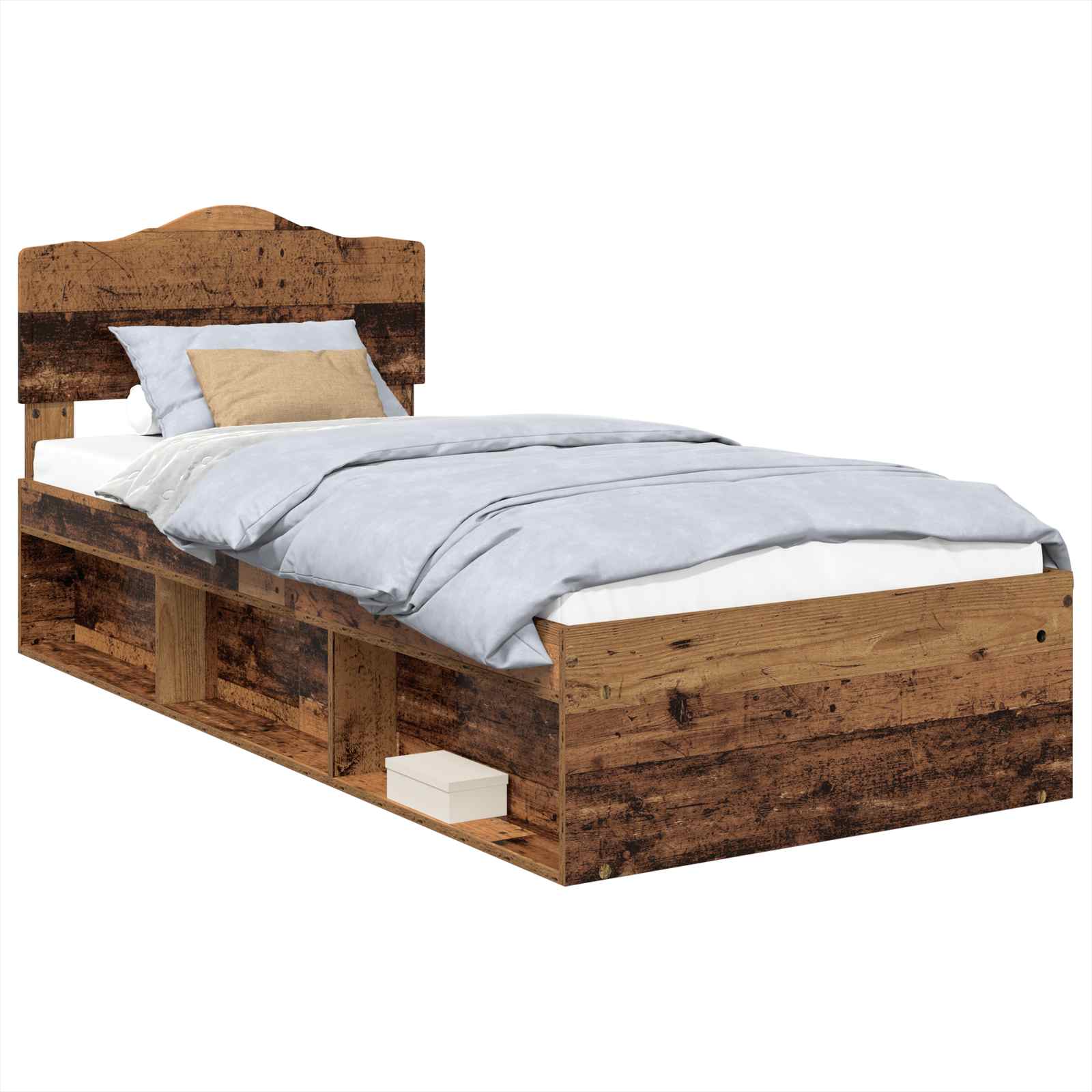 Bettrahmen Altholz 75 x 190 cm Massives Kiefernholz