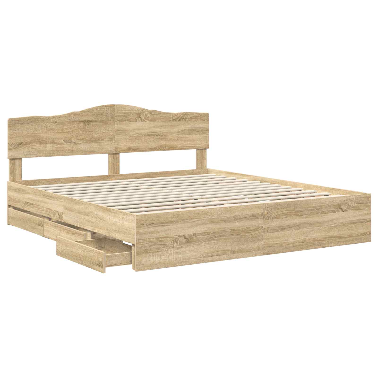 Bettrahmen Sonoma-Eiche 200 x 200 cm Ingenieurs Holz