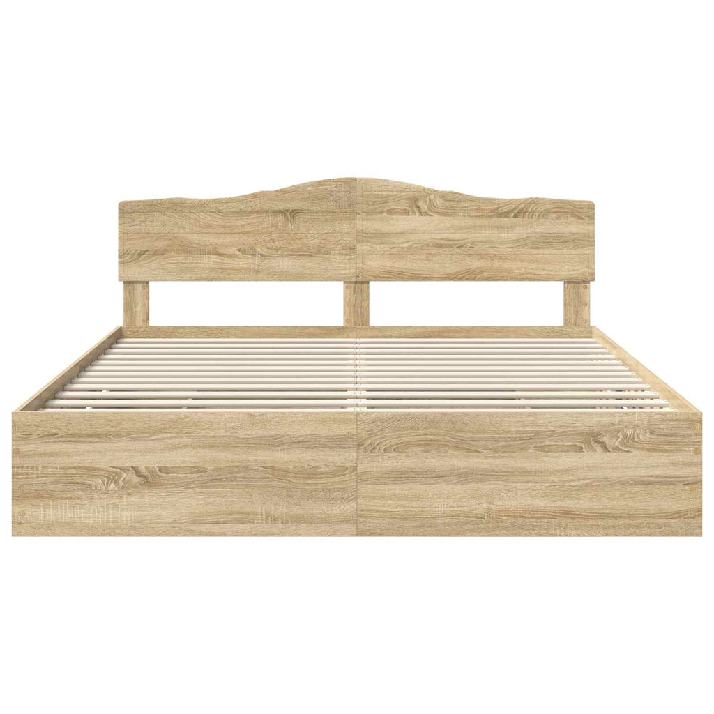 Bettrahmen Sonoma-Eiche 200 x 200 cm Ingenieurs Holz