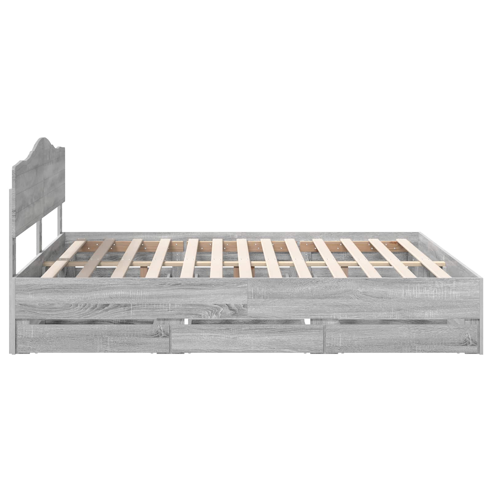 Bettrahmen Graues Sonoma 200 x 200 cm Ingenieurs Holz