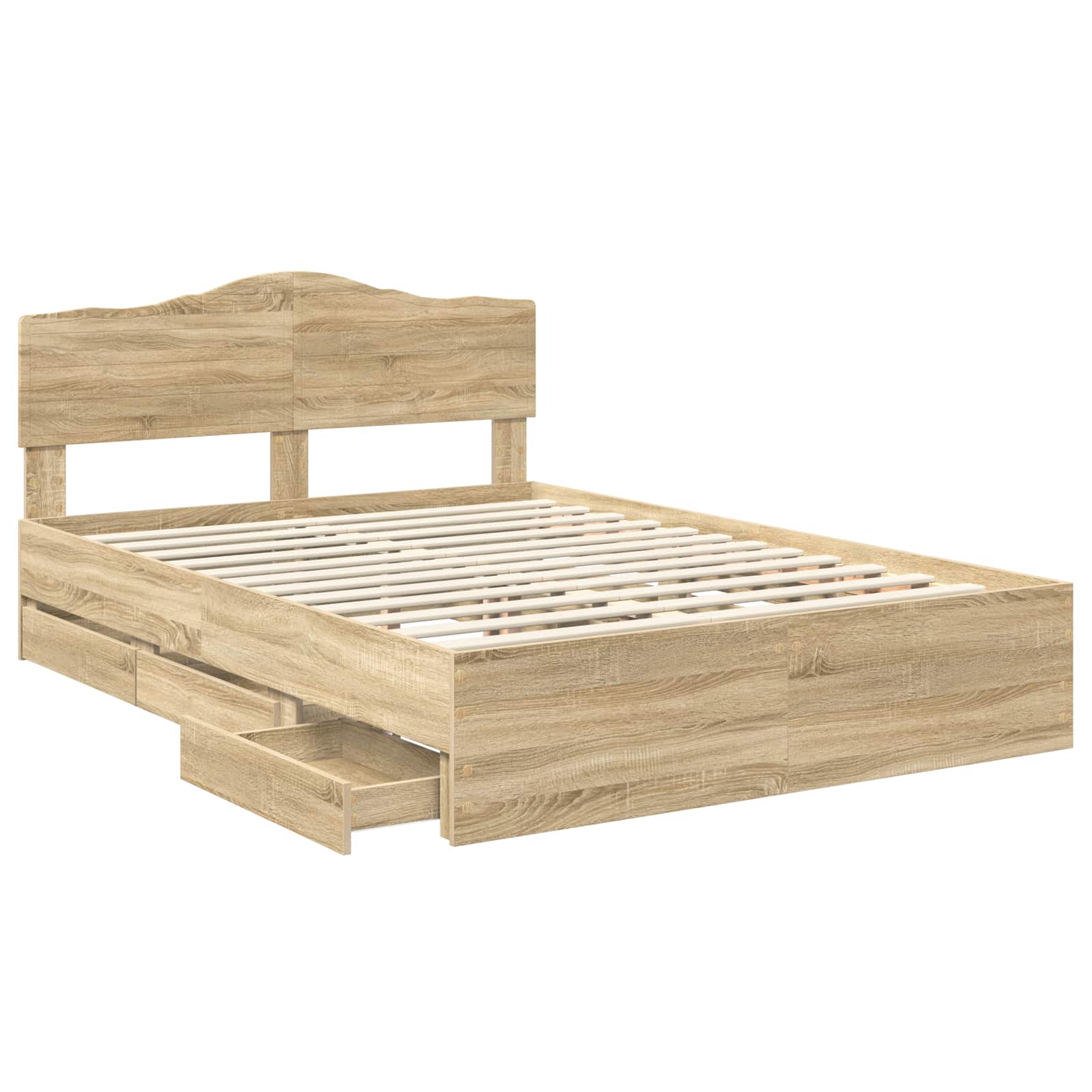 Bettrahmen Sonoma-Eiche 160 x 200 cm Ingenieurs Holz
