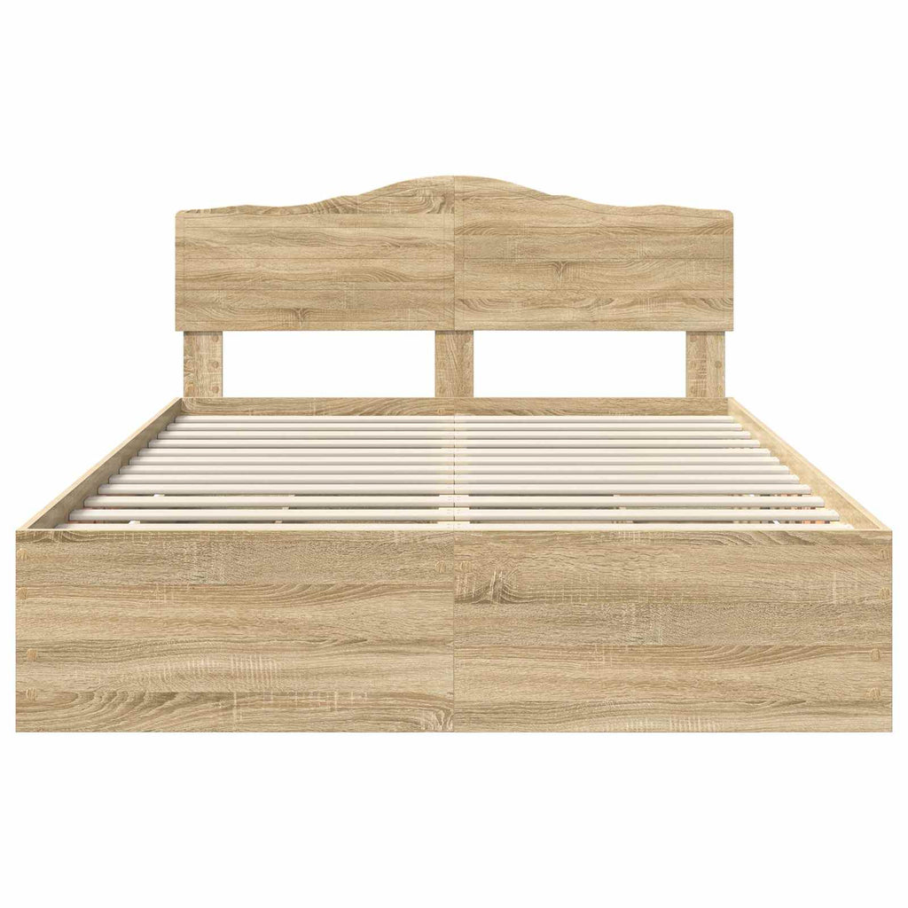 Bettrahmen Sonoma-Eiche 160 x 200 cm Ingenieurs Holz