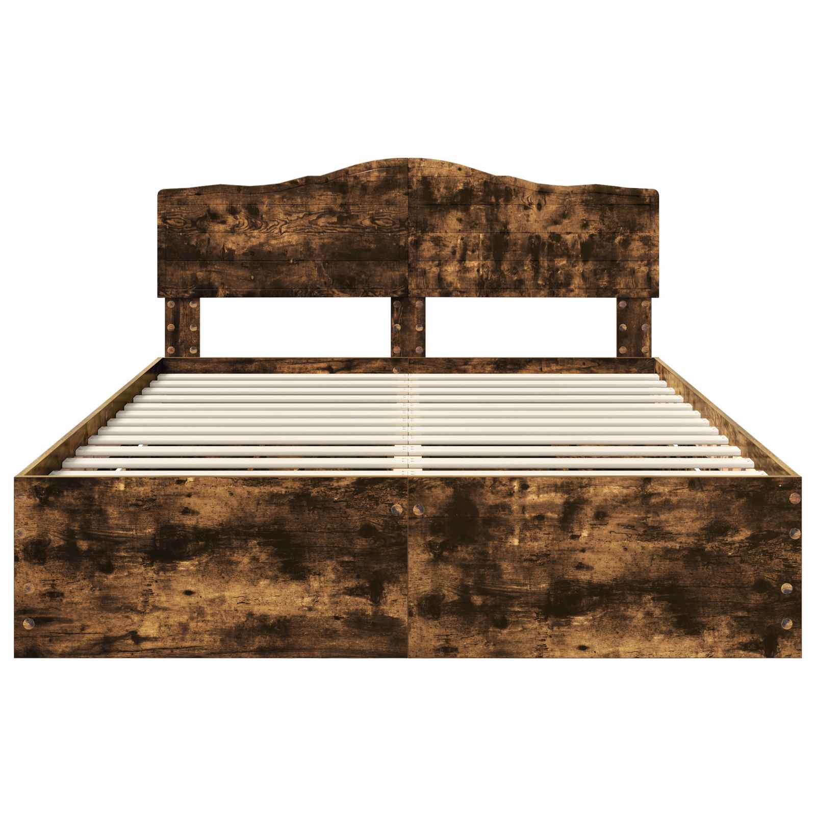 Bettrahmen Geräucherte Eiche 150 x 200 cm Ingenieurs Holz