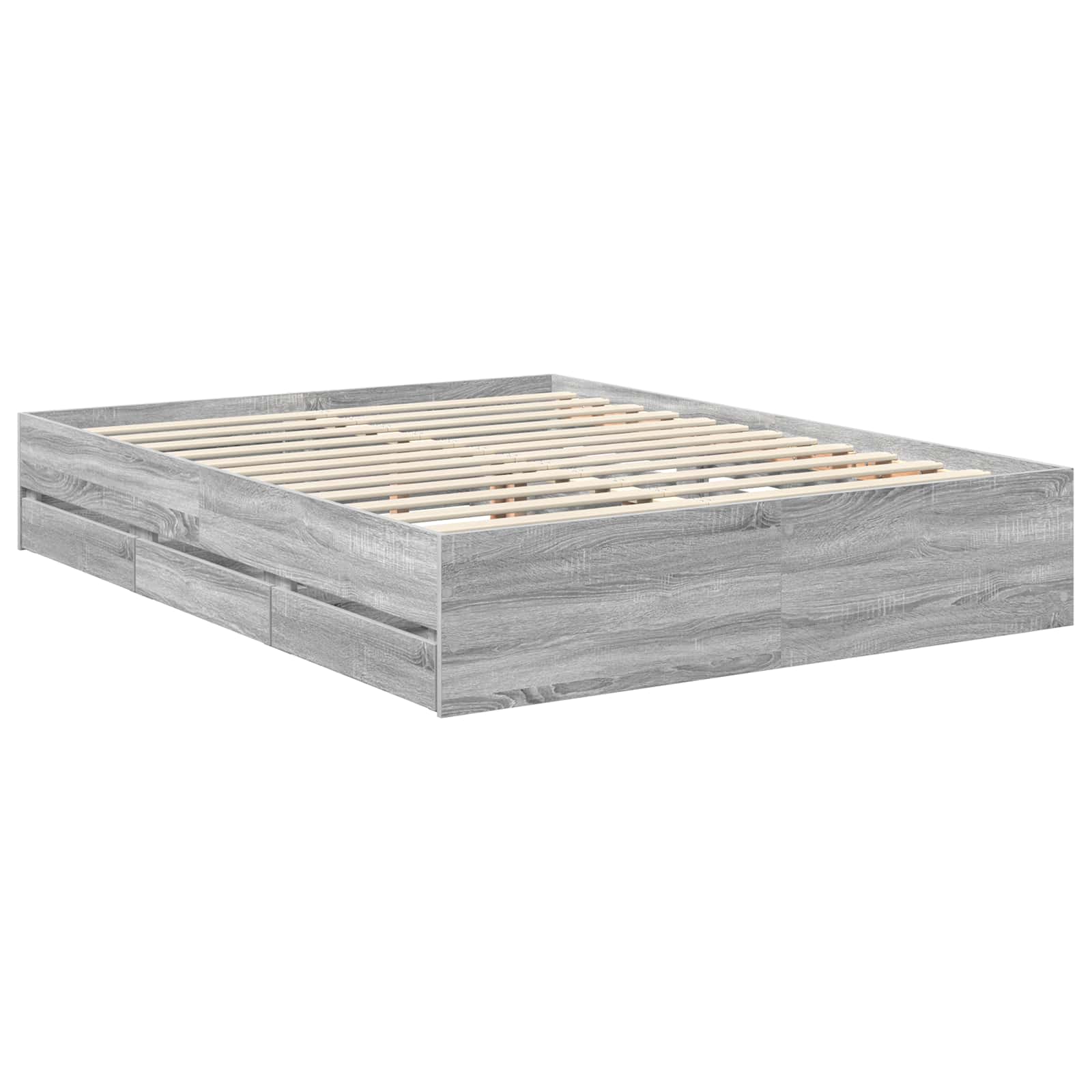 Bettrahmen Graues Sonoma 150 x 200 cm Ingenieurs Holz
