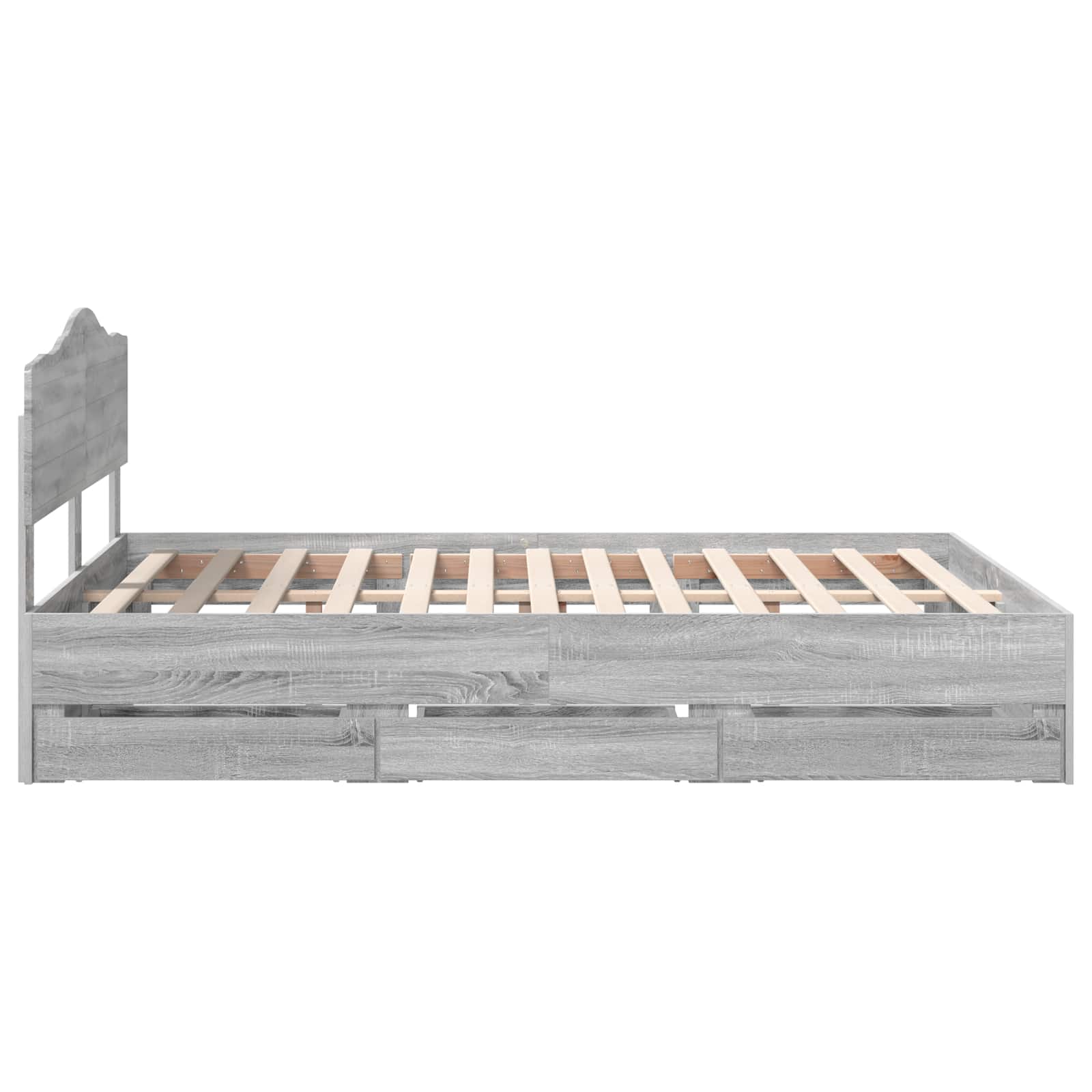 Bettrahmen Graues Sonoma 150 x 200 cm Ingenieurs Holz