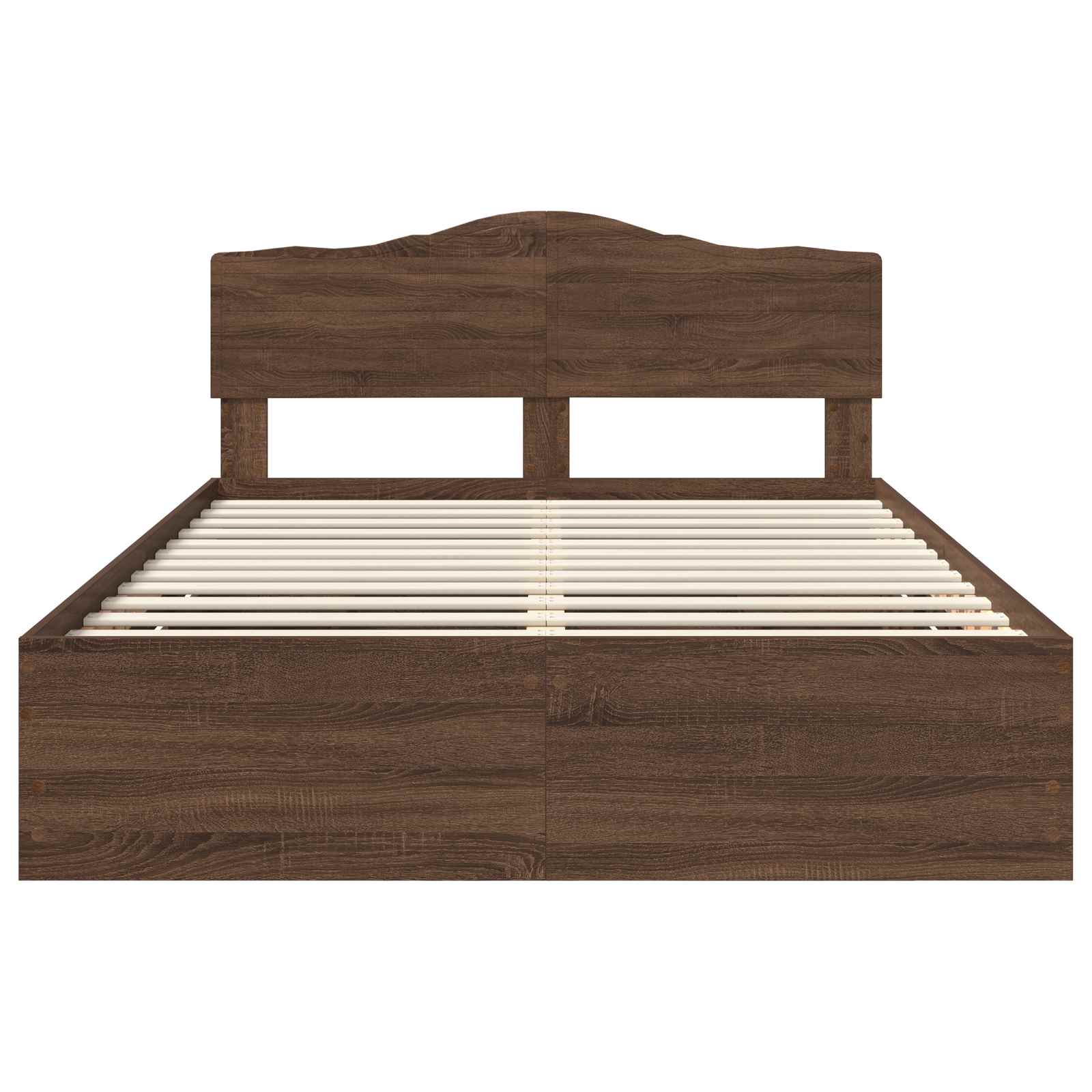 Bettrahmen Braun Eichen-Optik 150 x 200 cm Ingenieurs Holz
