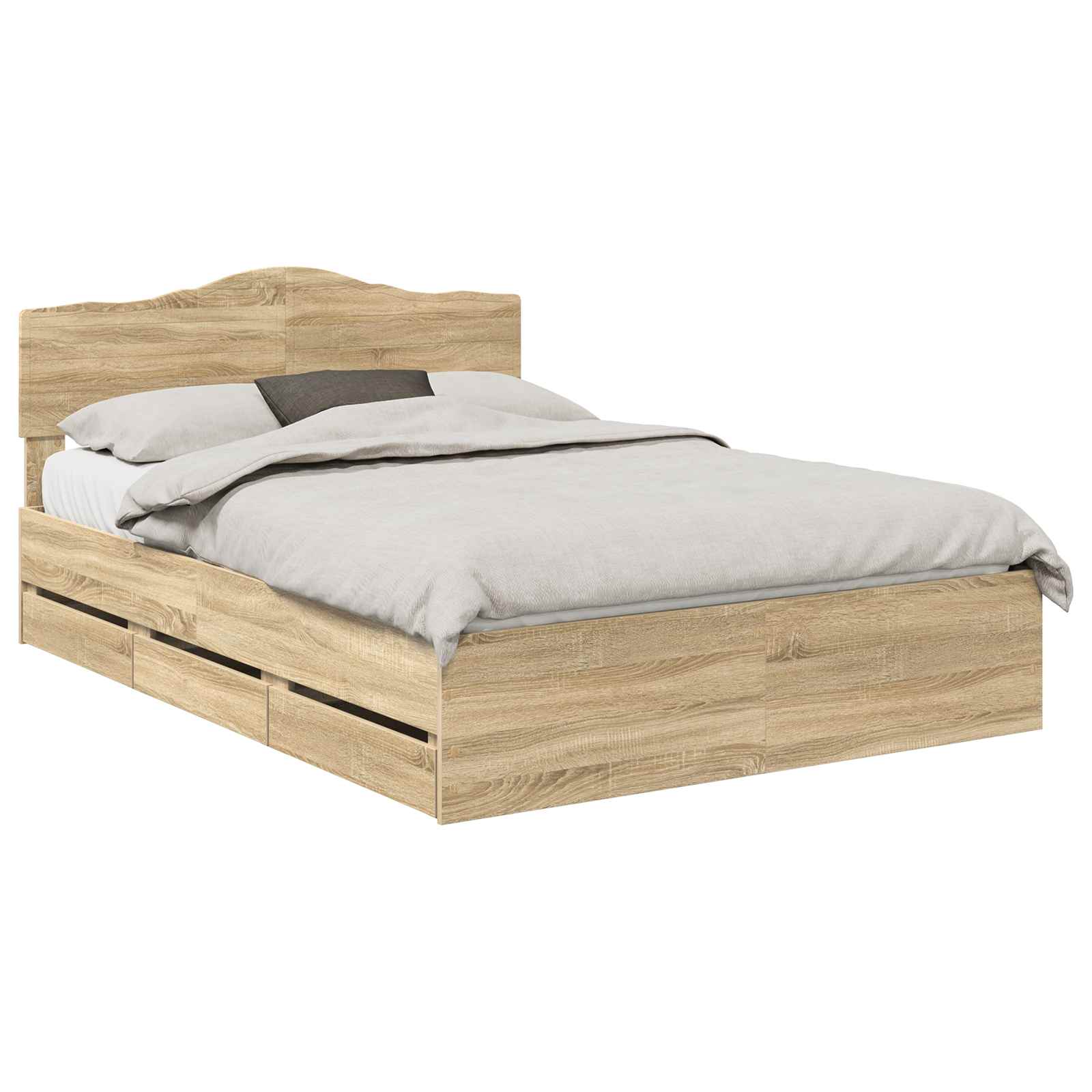 Bettrahmen Sonoma-Eiche 140 x 200 cm Ingenieurs Holz
