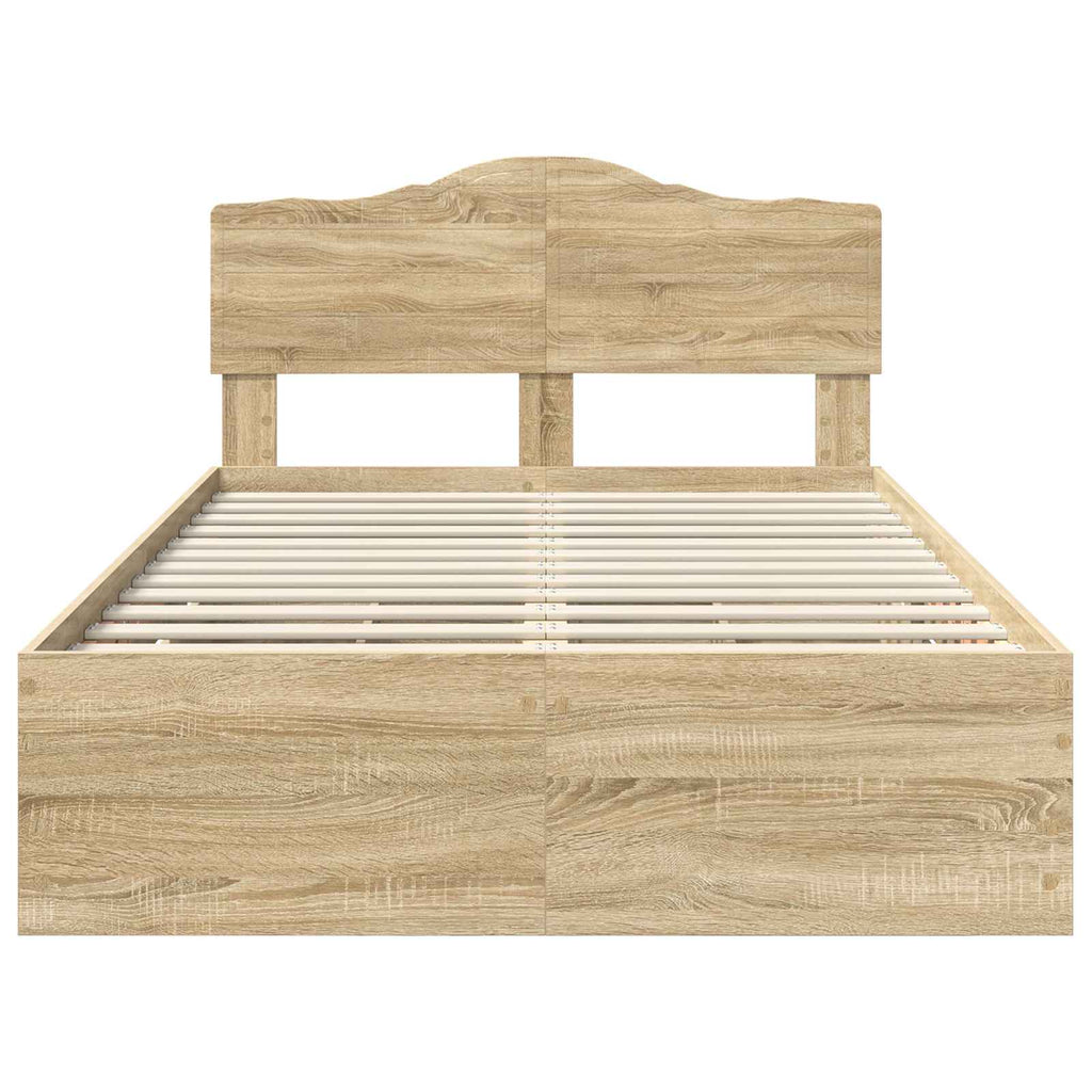 Bettrahmen Sonoma-Eiche 120 x 200 cm Ingenieurs Holz