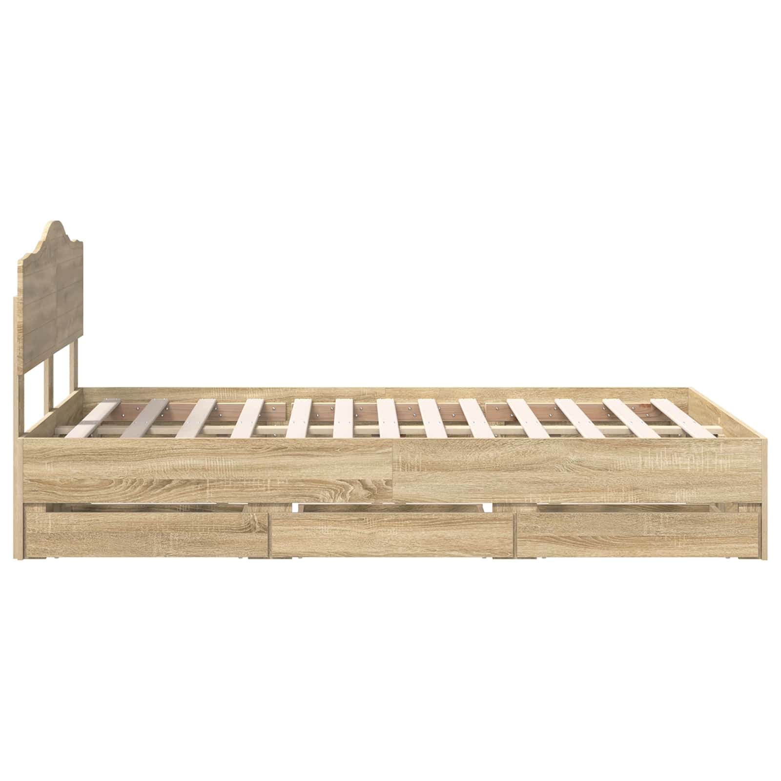 Bettrahmen Sonoma-Eiche 120 x 200 cm Ingenieurs Holz