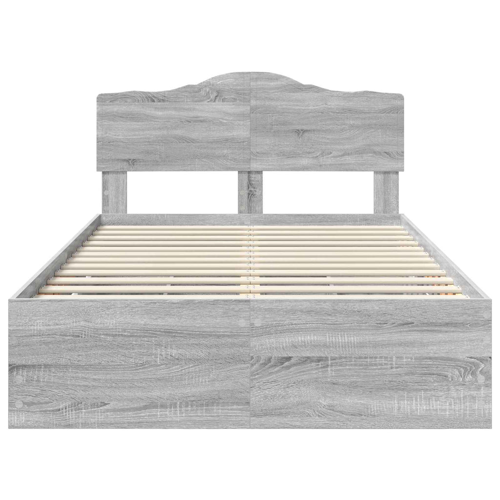 Bettrahmen Graues Sonoma 120 x 190 cm Ingenieurs Holz