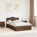 Bettrahmen Braun Eichen-Optik 120 x 190 cm Ingenieurs Holz