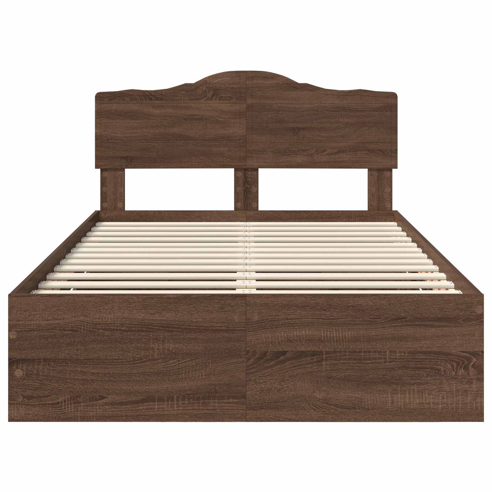 Bettrahmen Braun Eichen-Optik 120 x 190 cm Ingenieurs Holz