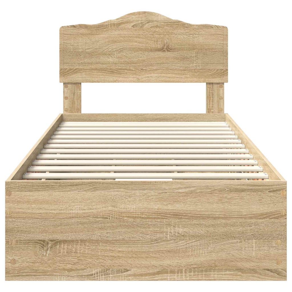 Bettrahmen Sonoma-Eiche 100 x 200 cm Ingenieurs Holz