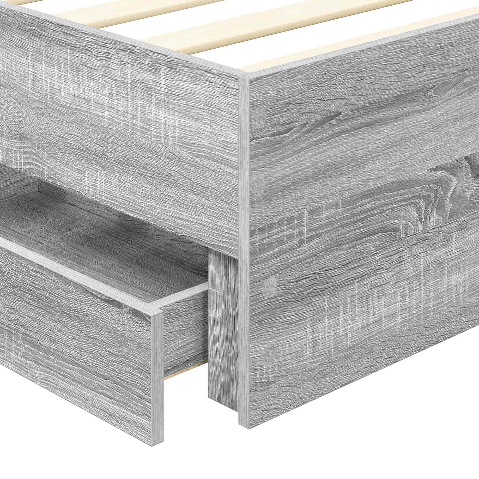 Bettrahmen Graues Sonoma 100 x 200 cm Ingenieurs Holz