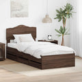 Bettrahmen Braun Eichen-Optik 100 x 200 cm Ingenieurs Holz