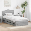 Bettrahmen Graues Sonoma 90 x 190 cm Ingenieurs Holz