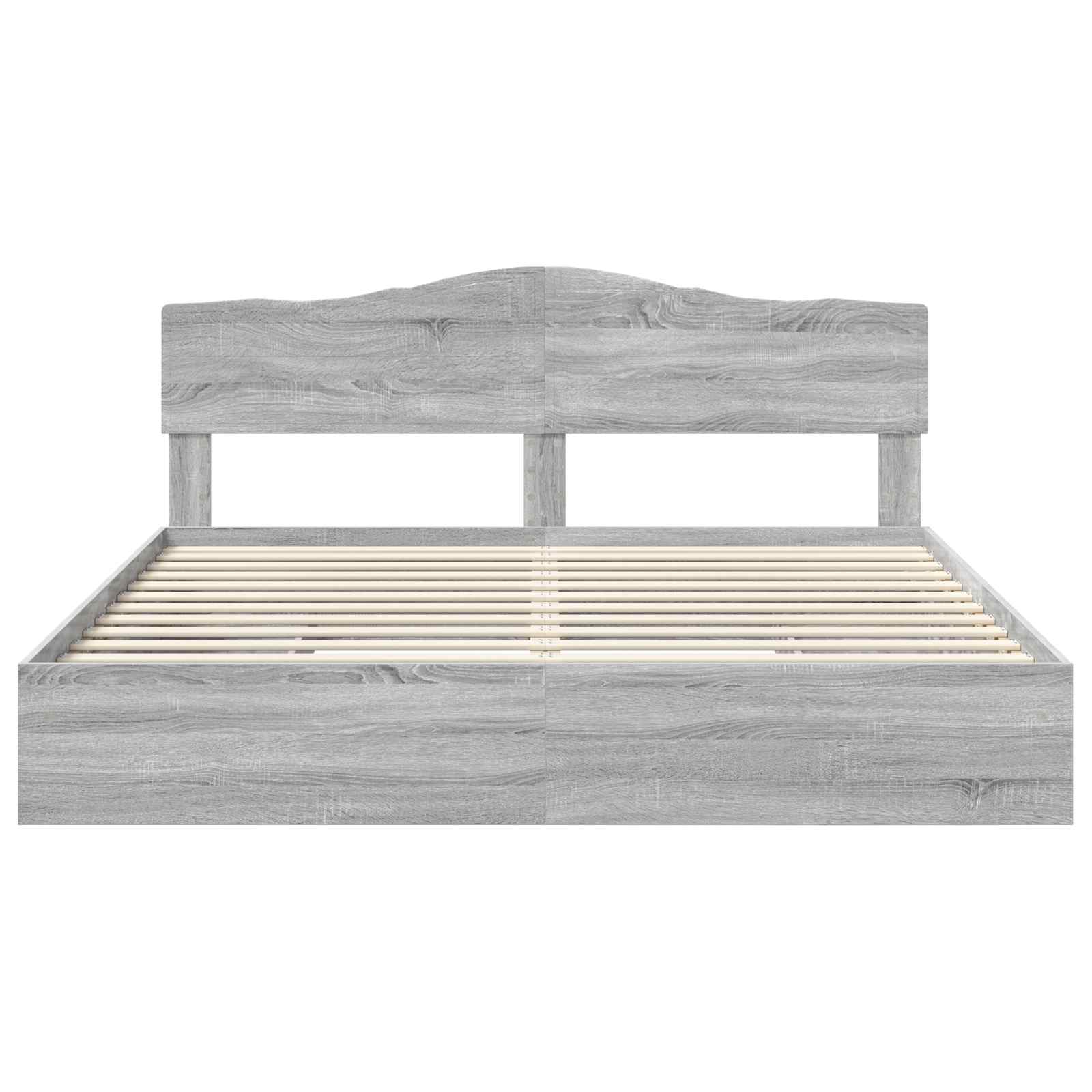 Aufbewahrungsbett Graues Sonoma 200 x 200 cm Holzwerkstoff