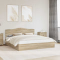 Aufbewahrungsbett Sonoma-Eiche 180 x 200 cm Holzwerkstoff