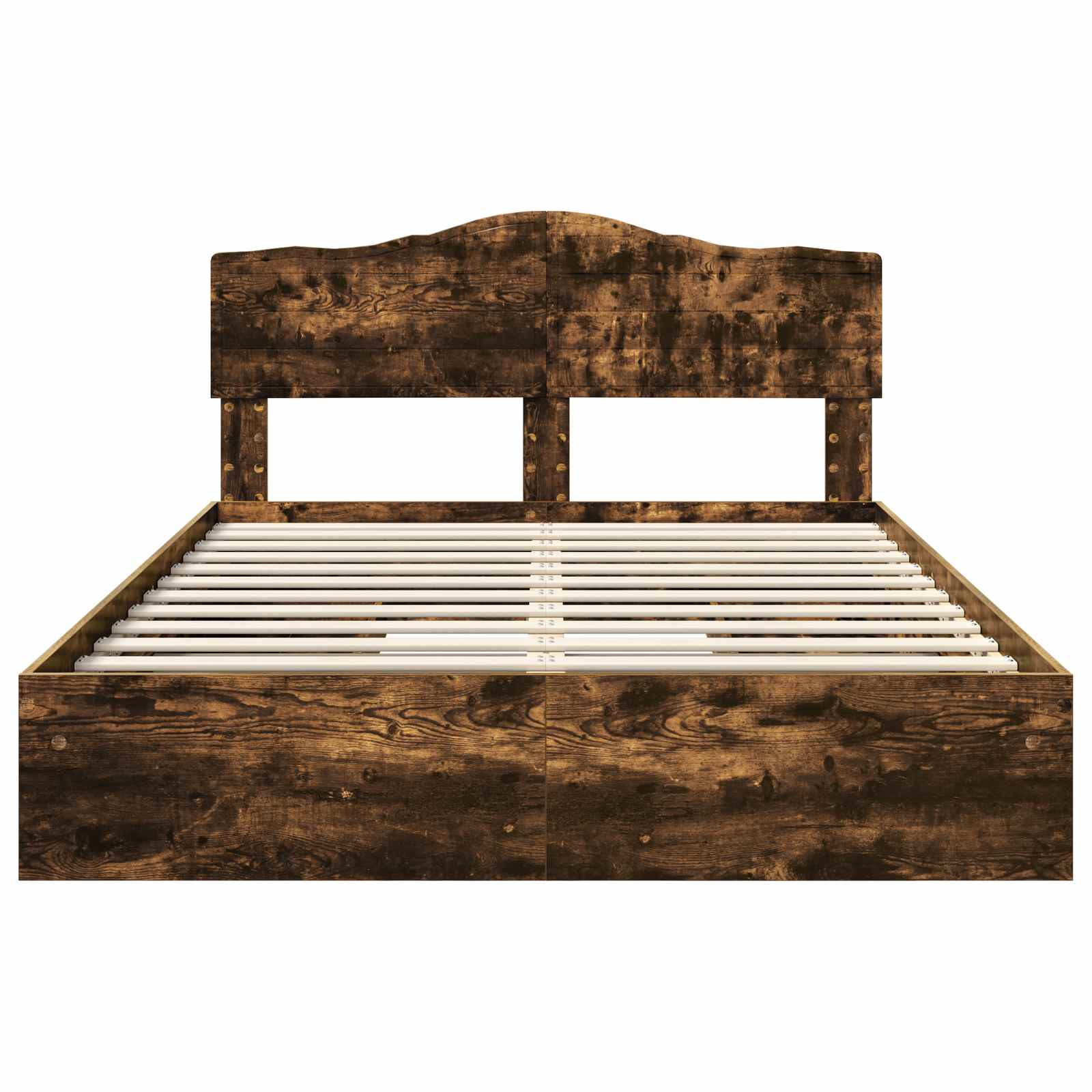 Aufbewahrungsbett Geräucherte Eiche 160 x 200 cm Holzwerkstoff
