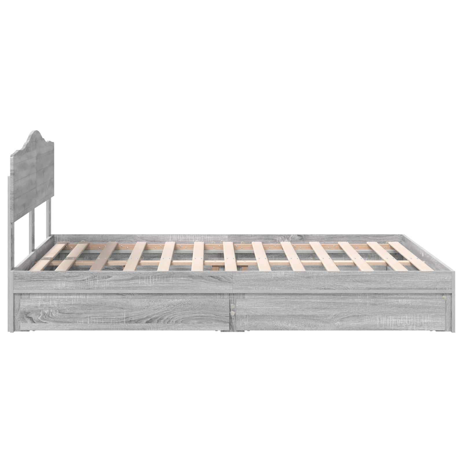 Aufbewahrungsbett Graues Sonoma 150 x 200 cm Holzwerkstoff
