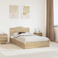 Aufbewahrungsbett Sonoma-Eiche 135 x 190 cm Holzwerkstoff
