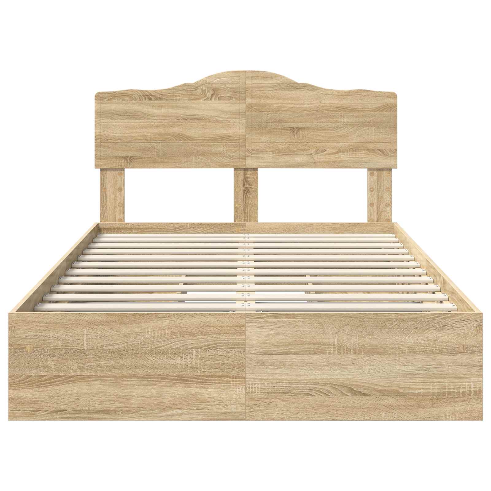 Aufbewahrungsbett Sonoma-Eiche 135 x 190 cm Holzwerkstoff