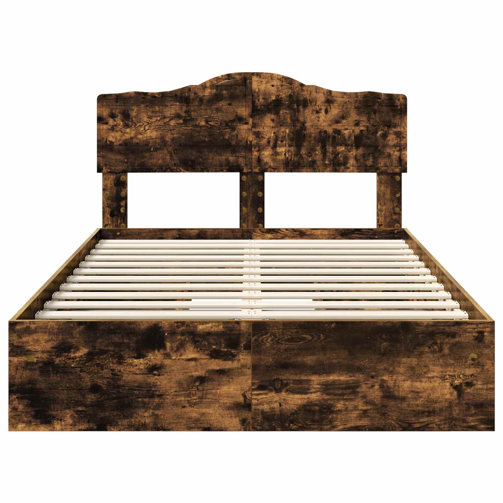 Aufbewahrungsbett Geräucherte Eiche 120 x 200 cm Holzwerkstoff