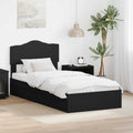 Aufbewahrungsbett Schwarz 90 x 190 cm Holzwerkstoff