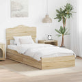 Aufbewahrungsbett Sonoma-Eiche 90 x 190 cm Holzwerkstoff