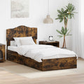 Aufbewahrungsbett Geräucherte Eiche 90 x 190 cm Holzwerkstoff