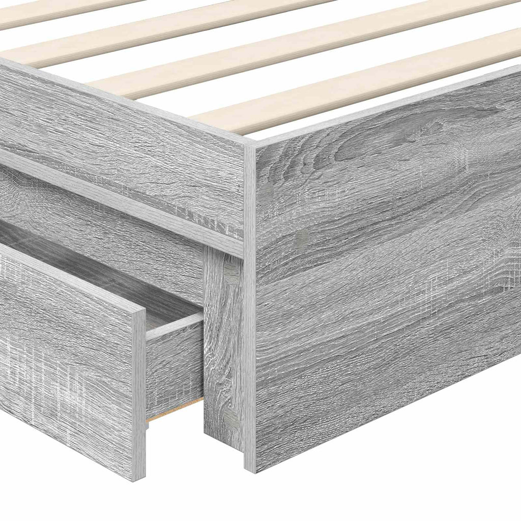 Aufbewahrungsbett Graues Sonoma 70 x 190 cm Holzwerkstoff