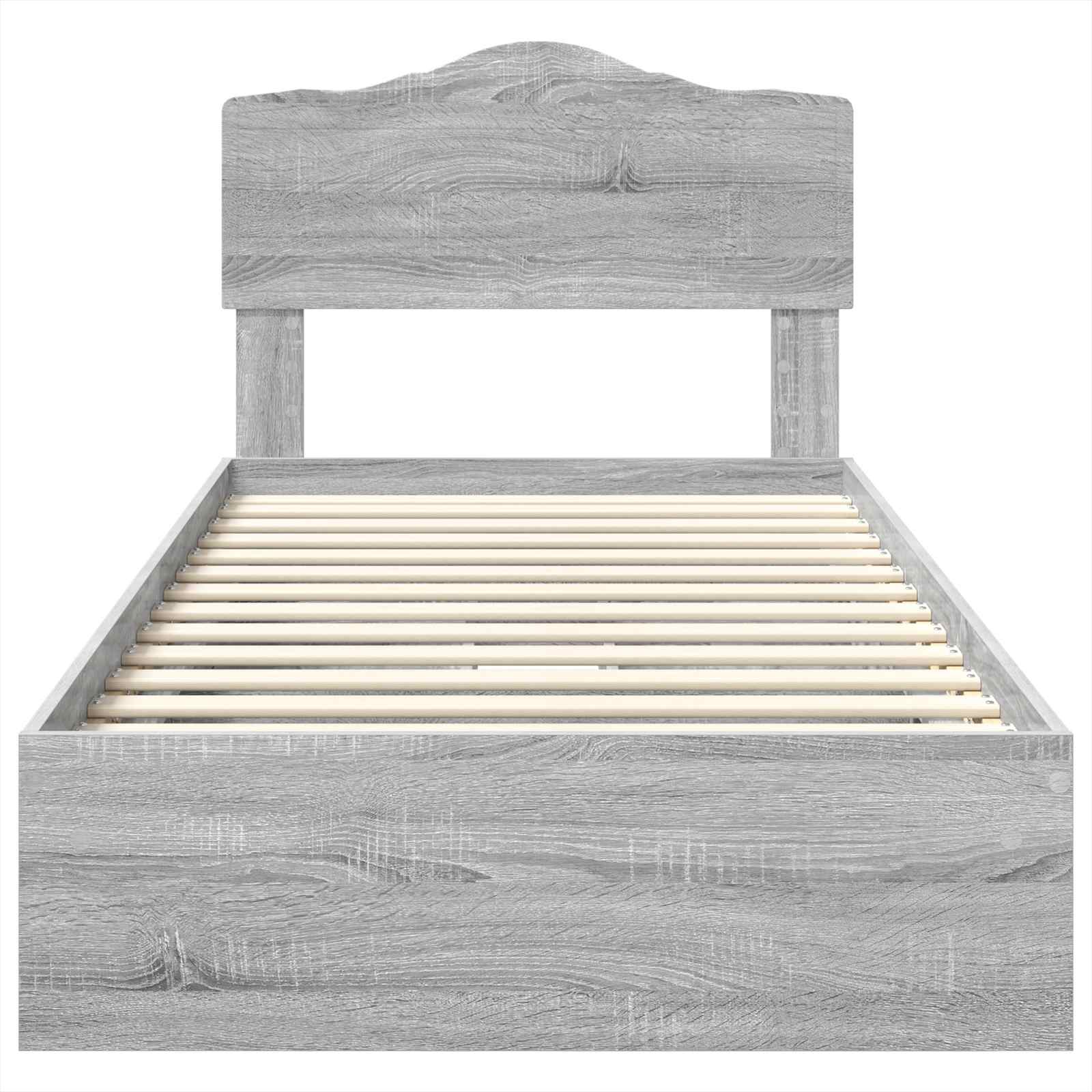 Aufbewahrungsbett Graues Sonoma 70 x 190 cm Holzwerkstoff