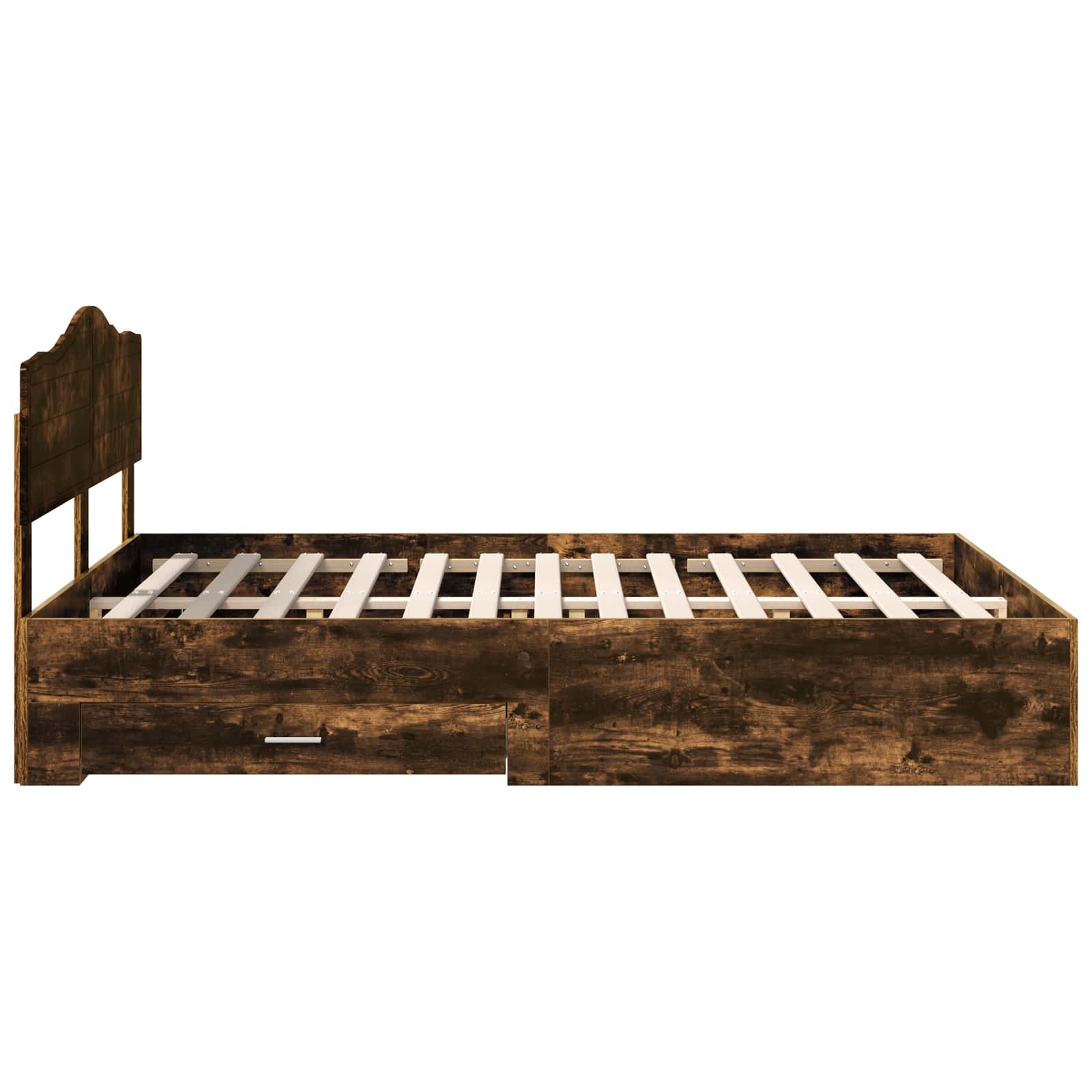 Bettrahmen Geräucherte Eiche 140 x 190 cm Holzwerkstoff