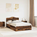 Bettrahmen mit Kopfteil Altholz 135 x 190 cm Holzwerkstoff