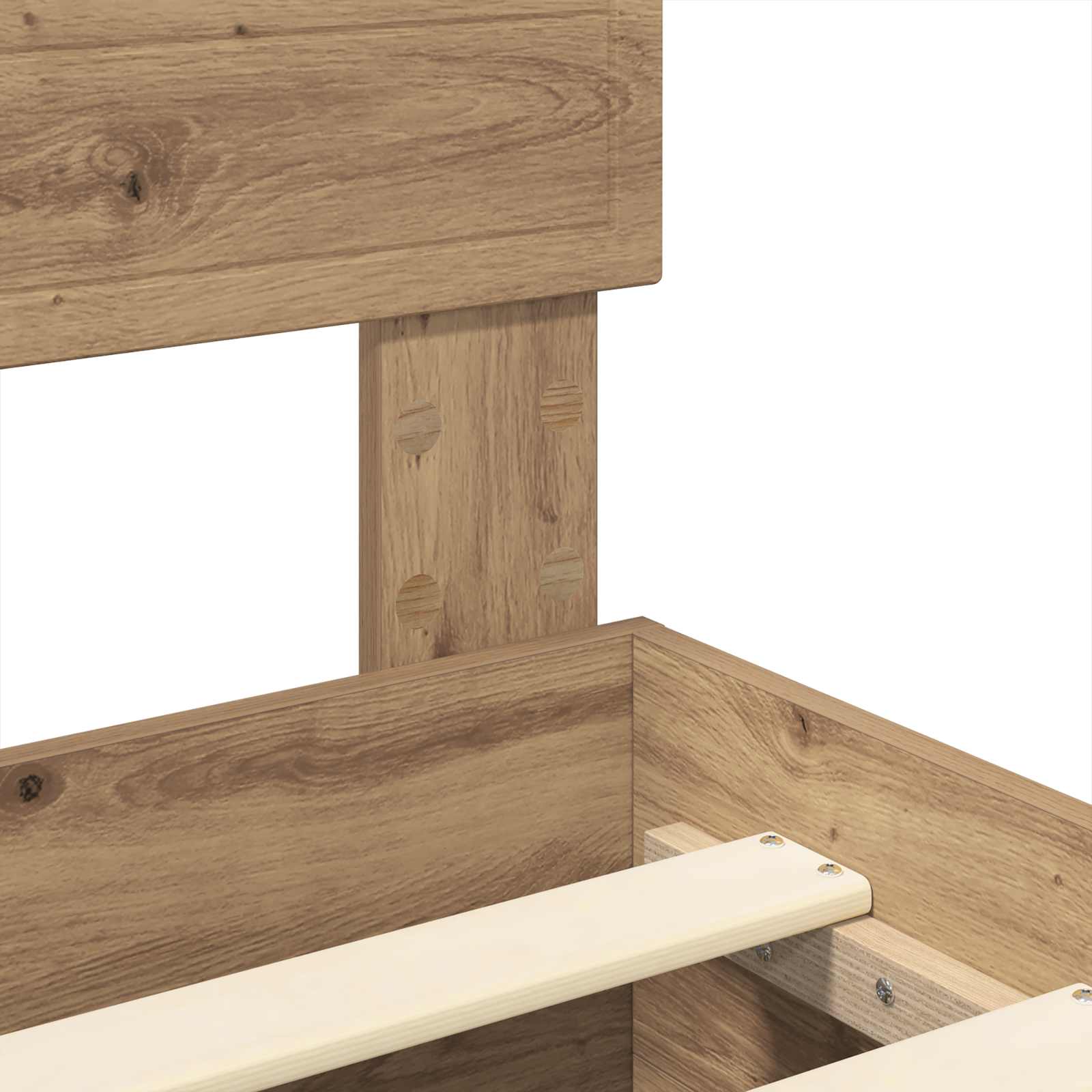 Bettrahmen Artisan-Eiche 120 x 200 cm Holzwerkstoff