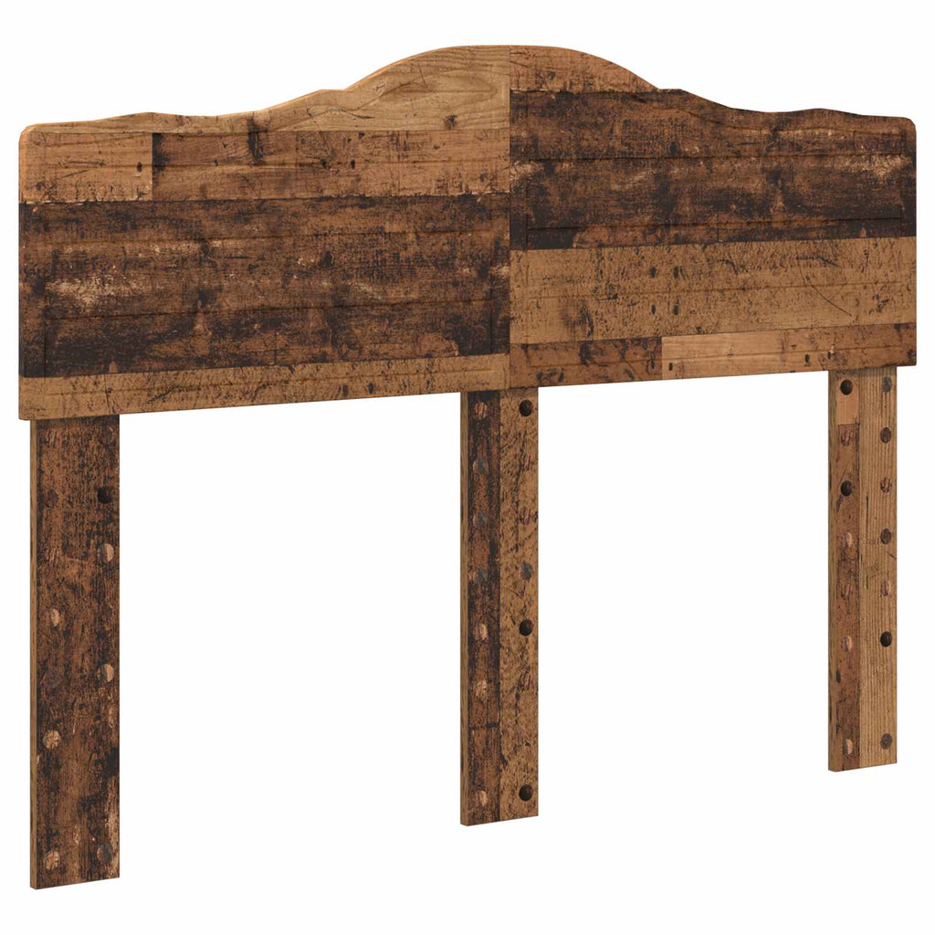Bettrahmen mit Kopfteil Altholz 120 x 190 cm Holzwerkstoff