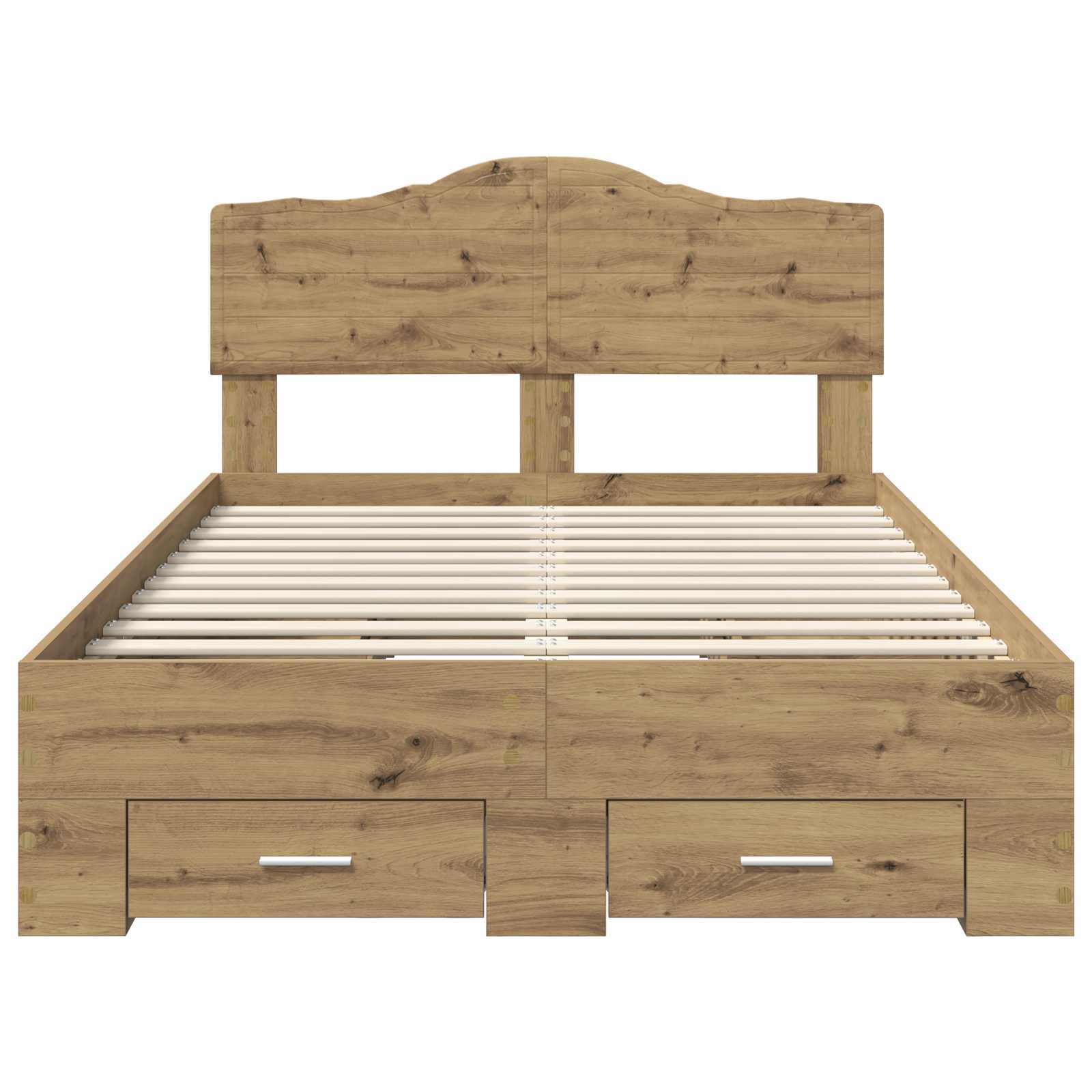 Bettrahmen Artisan-Eiche 120 x 190 cm Holzwerkstoff