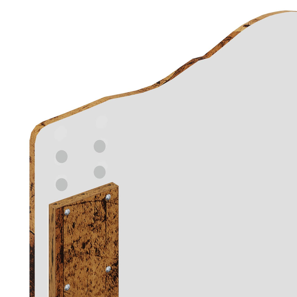 Bettrahmen mit Kopfteil Altholz 100 x 200 cm Holzwerkstoff