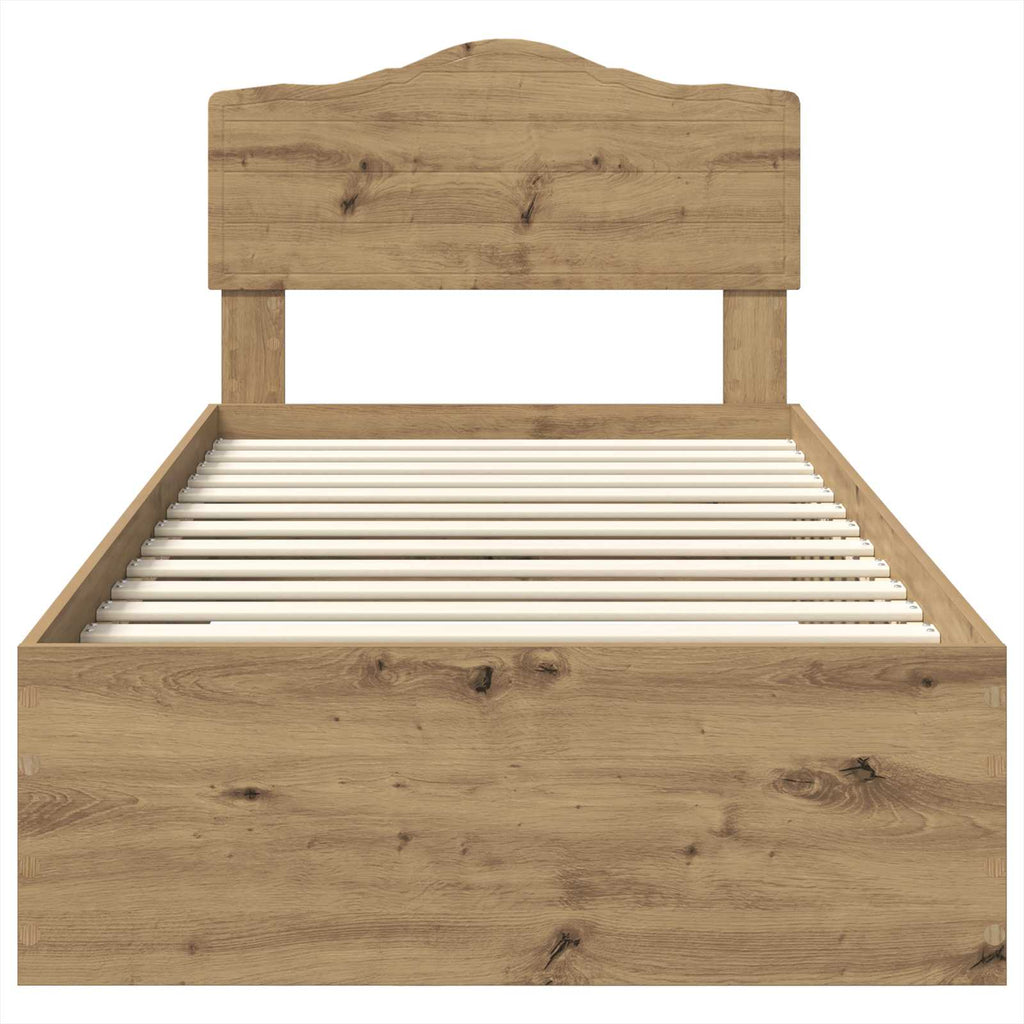 Bettrahmen Artisan-Eiche 100 x 200 cm Holzwerkstoff