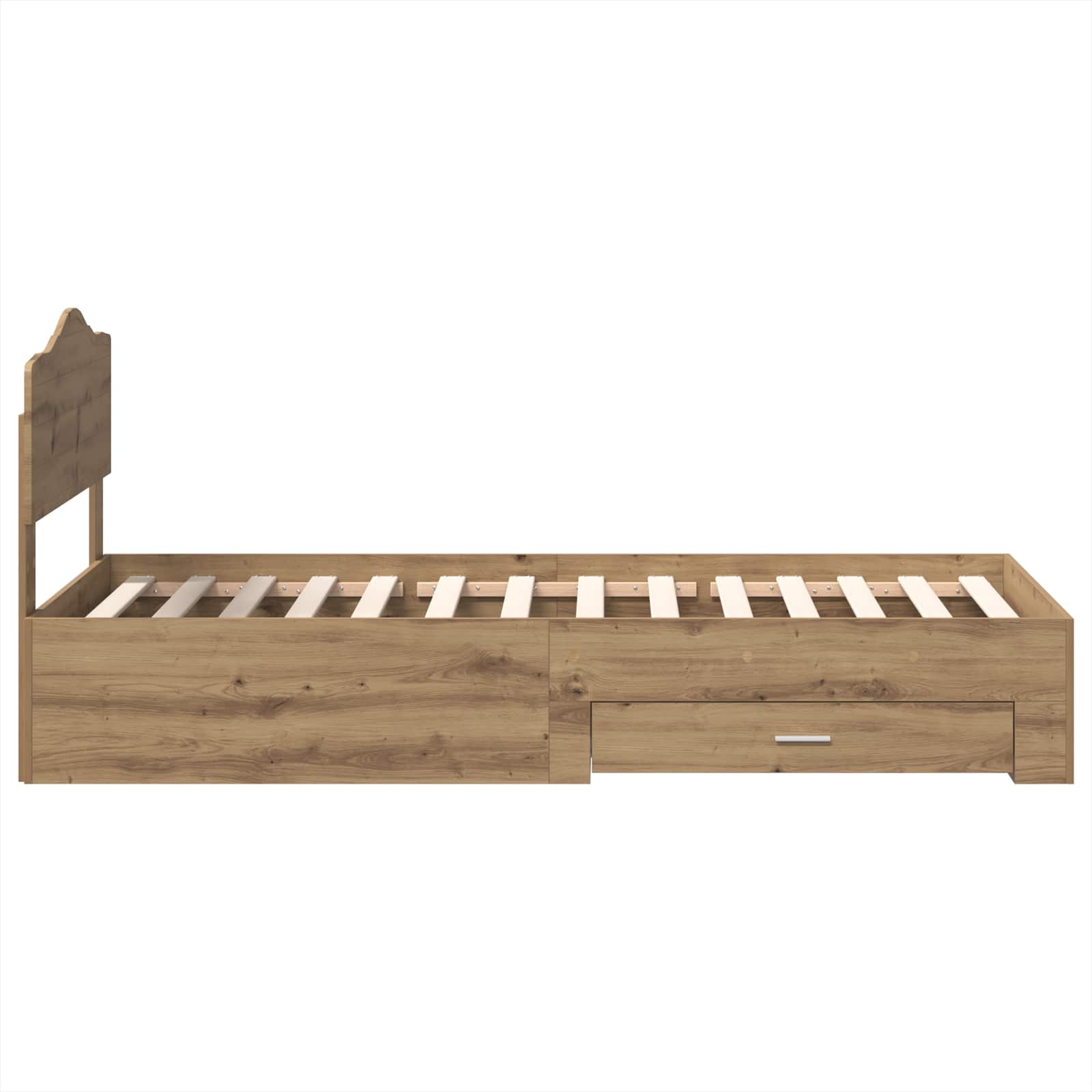 Bettrahmen Artisan-Eiche 100 x 200 cm Holzwerkstoff