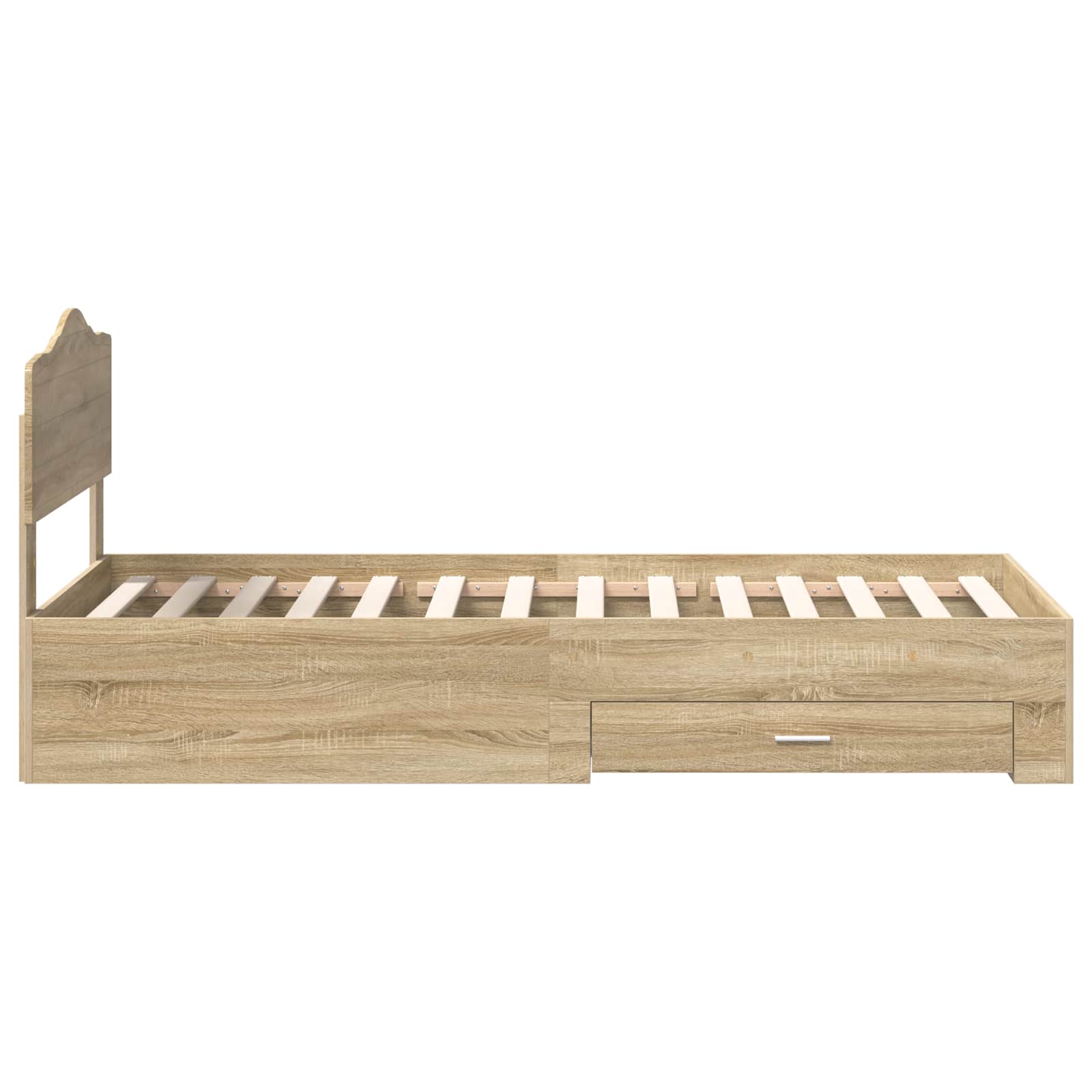 Bettrahmen mit Kopfteil Sonoma-Eiche 90 x 200 cm Holzwerkstoff