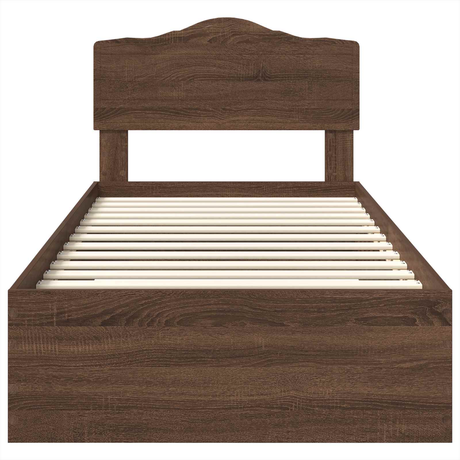 Bettrahmen Braun Eichen-Optik 70 x 190 cm Holzwerkstoff