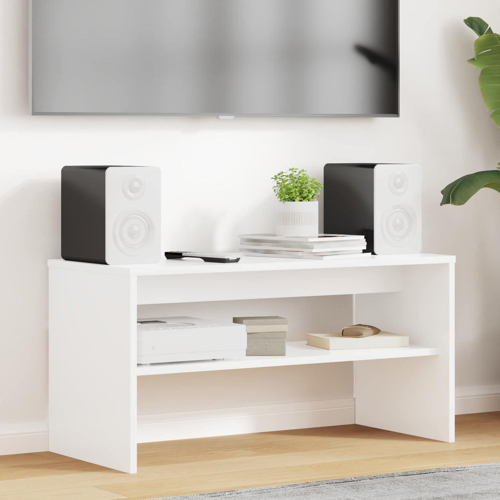 TV-Schränk 80 x 35 x 40 cm Weiß Holzwerkstoff