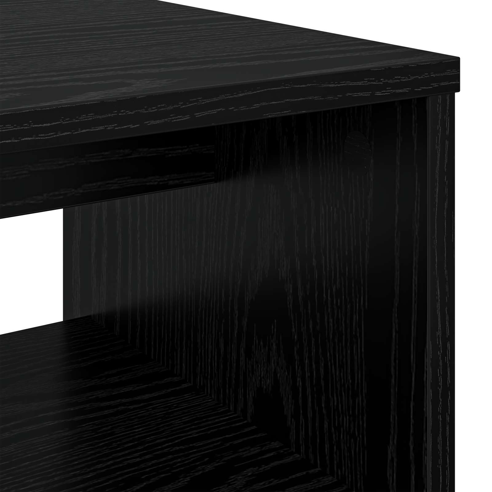 TV-Schränk Schwarz Eichen-Optik 80 x 35 x 40 cm Holzwerkstoff