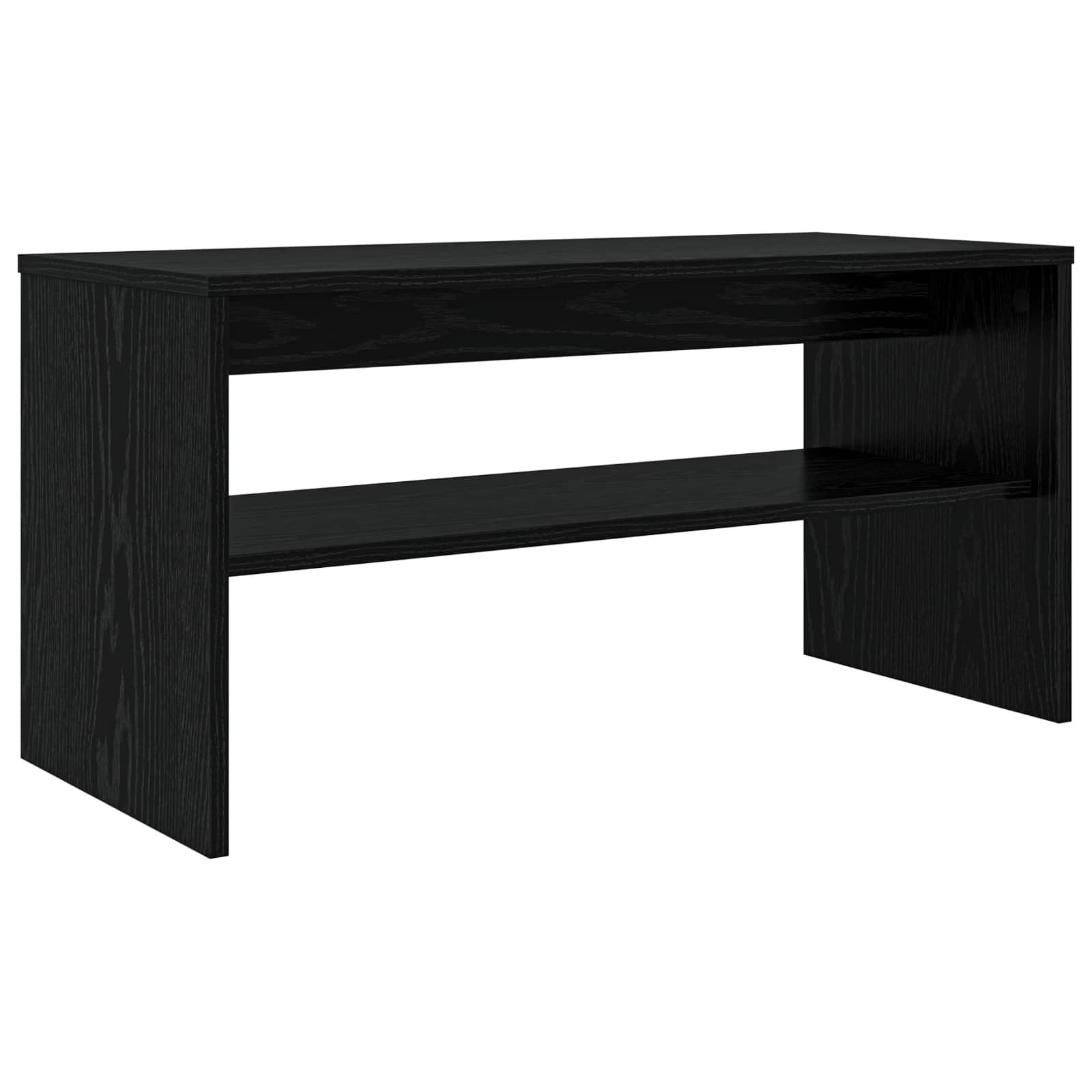 TV-Schränk Schwarz Eichen-Optik 80 x 35 x 40 cm Holzwerkstoff